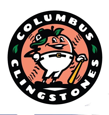 Columbus Clingstones sticker MiLB weatherproof bumper vinyl decal