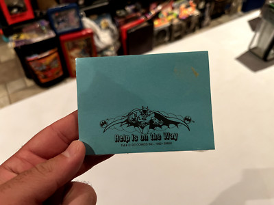 VINTAGE 1989 DC Comics BATMAN Help is On the Way Notepad SEALED POST-IT NOTES