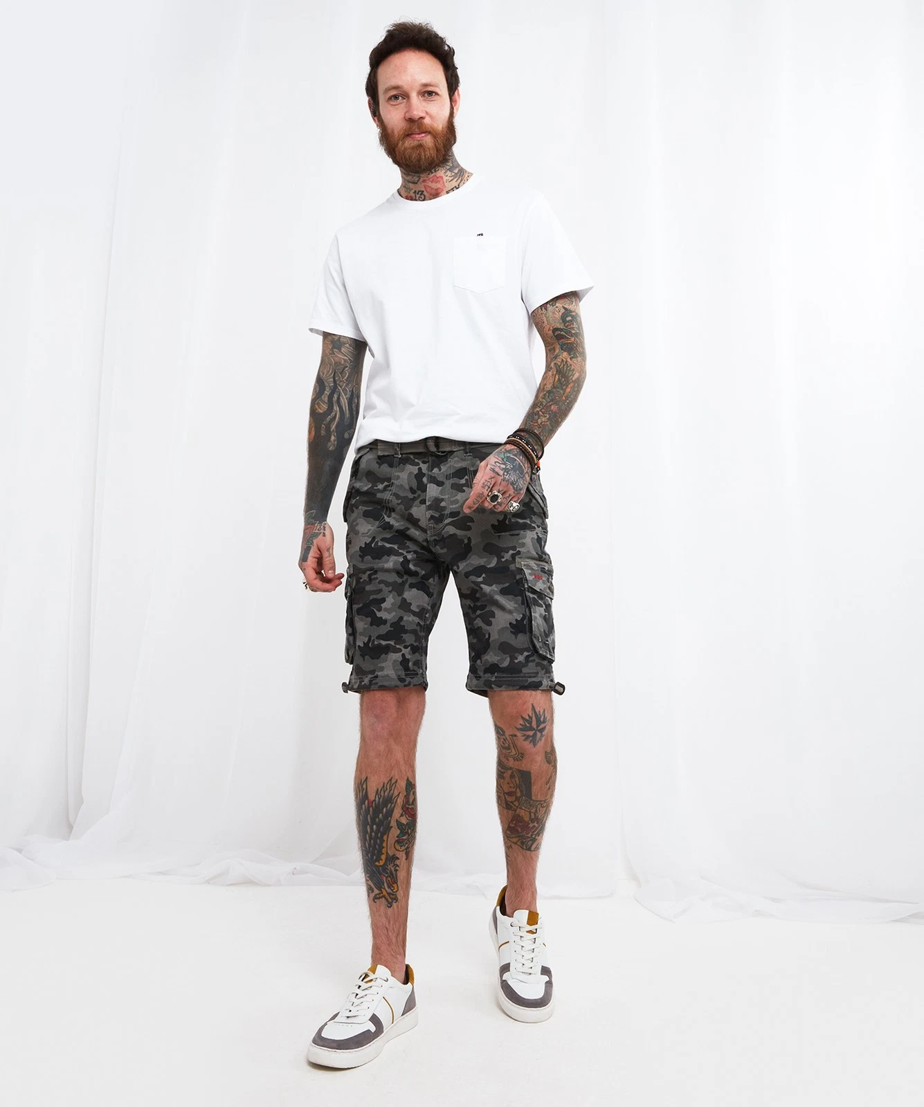 Joe Browns Men's Knee Length Belted Cargo Shorts