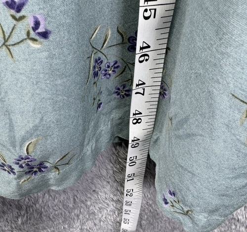 Vintage Erika Women M Dress Midi Maxi Floral Sleeveless Peasant Cottagecore - Picture 6 of 12