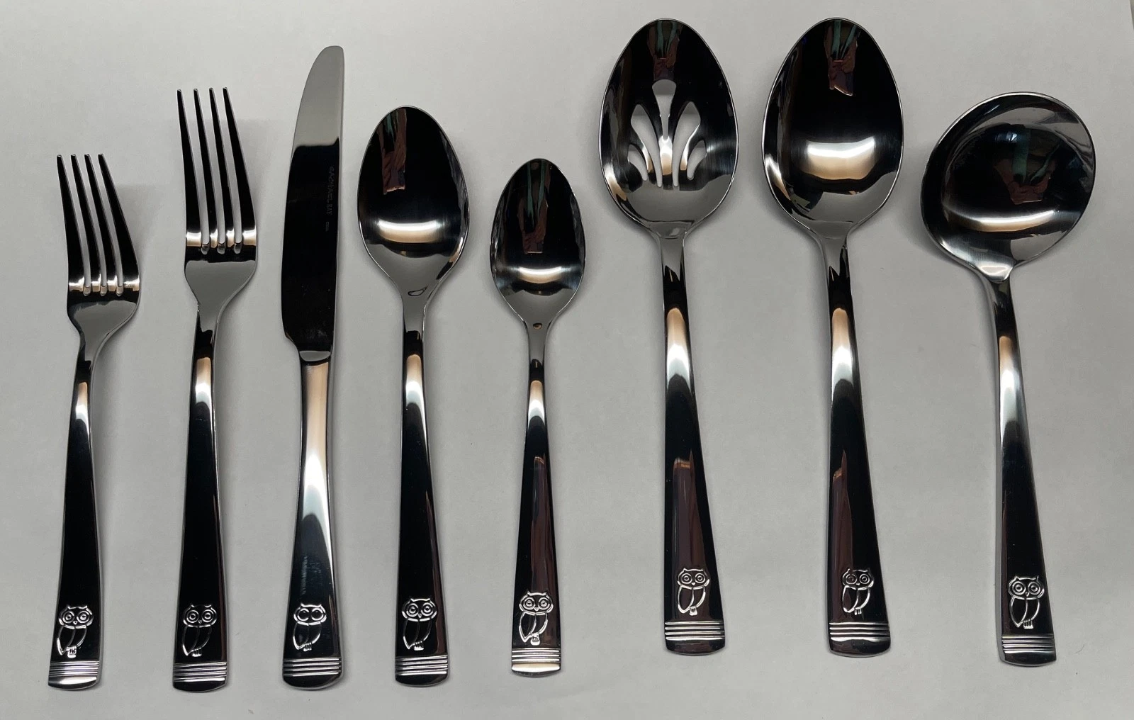 Rachael Ray Little Hoot Stainless Flatware Owl Banded Tip China – Choice
Opens in a new window or ta