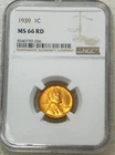 1939 Lincoln Cent NGC MS66RD Bright Red Great Luster PQ New Holder #R344A