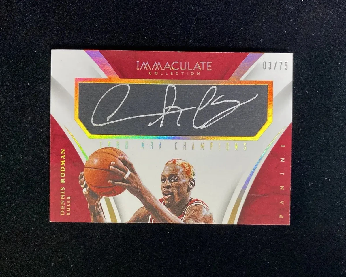Panini Dennis Rodman Basketball Autographed Sports Trading Cards