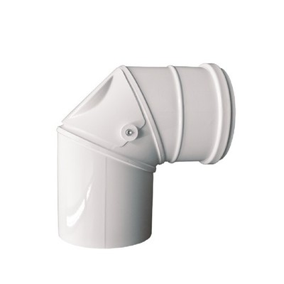 TTC Abgas LAS-W Revisionsbogen 87°, DN 80/125 mit Deckel 80-03-39