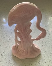 Vintage Ceramic Flamingo, light Pink, MCM Figurine, 7 1/4” Tall