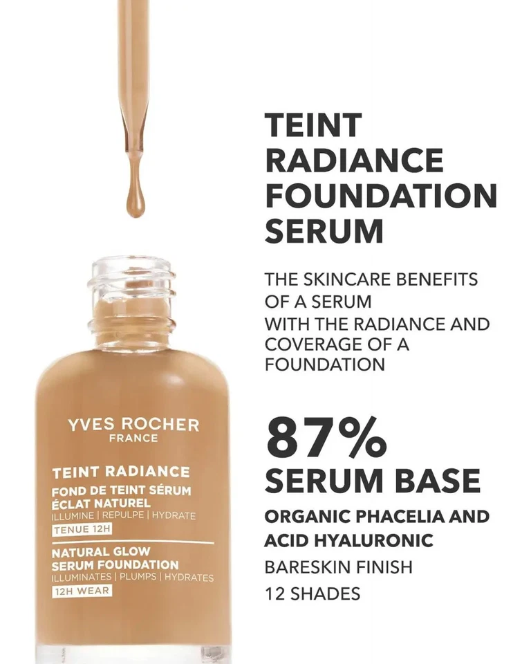 Yves Rocher Foundation Serum Hyaluronic Acid Radiance Skin Care 30 ml./1 fl.oz - Image 3 of 4