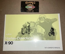 1973 AMF Aermacchi Harley Davidson X90 Owners Manual 99473-73 NOS