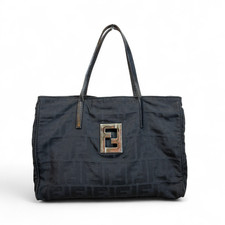 FENDI Zucca Tote Handbag Nylon Italy USED