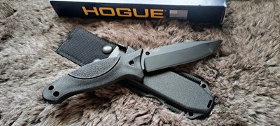 Hogue Knives EX-F02 4.5'' Clip Point Tumbled 154CM FDE/Black 35273