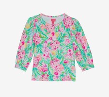 EUC Lilly Pulitzer Girls Corden Pear Necessities Puff Sleeve Sweatshirt Large