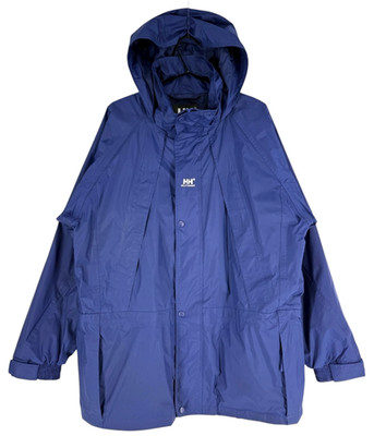 Vintage 00s Helly Hansen Herren mit Kapuze Regenmantel Größe L