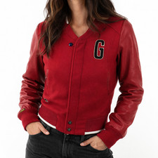 G-STAR DAMEN WOLL LEDER JACKE S.O. LEGUE BOMBER WMN Größe S