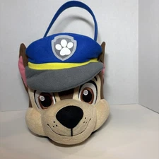 Paw Patrol Chase Plush Halloween Candy Bucket Easter Basket -A2