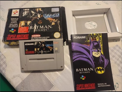 Batman Returns CIB Original Snes Pal game box and manual complet