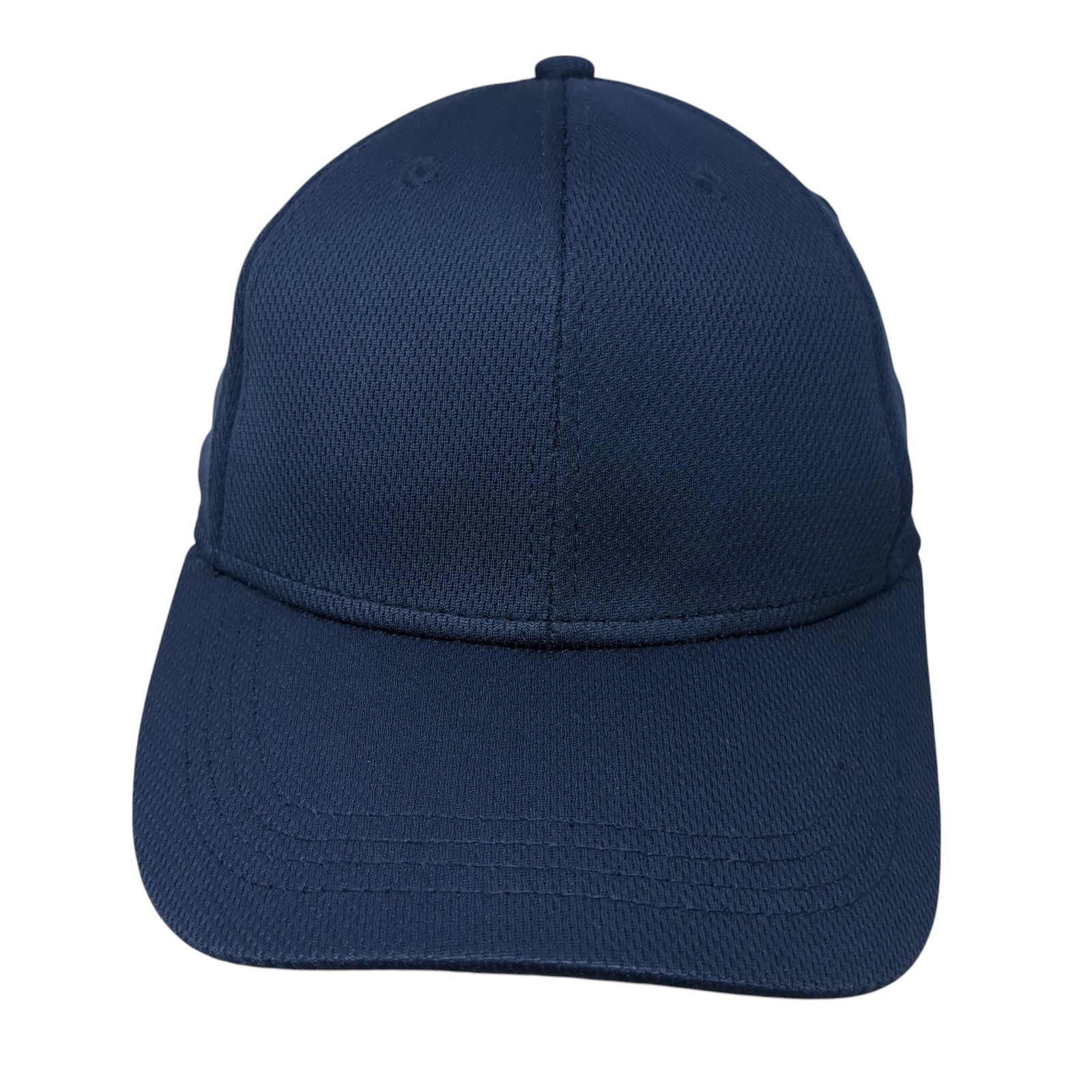 Athletic Works Fitted Hat Blue Medium Solid Vent … - image 1