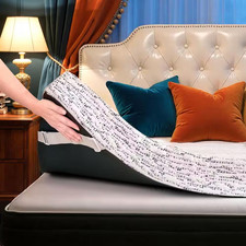 Medium 4 In. Queen Cooling Gel Memory Foam Mattress Topper, Anti-Slip Mesh Backi
