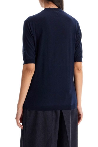 Short-sleeved cashmere sweater BOTTEGA VENETA Woman Tg. S 792049V4B70 4121 BLUE - Picture 3 of 4