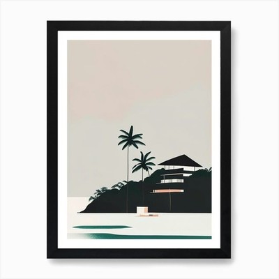 Roatan Island Honduras Simplistic T Gerahmtes Wandbild Poster Leinwanddruck Bild