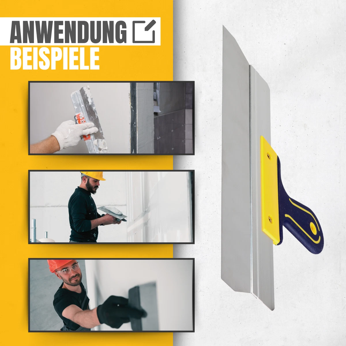 PROFI Fassadenspachtel Flächenspachtel Flächenrakel Breit Dekorspachtel Spachtel