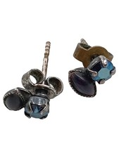 Konplott Ohrstecker Blatt Applikation Vintage Blau Damen 1.5cm