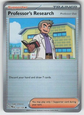 Holo Foil Professor's Research [Professor Oak] (Poke Ball Pattern) 122/131 Commo