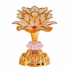 Colorful Lotus Buddhist Lamp, Built 13 Buddhist Songs, Gradient Buddha Light ...