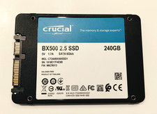 Crucial BX500 240GB 2.5" SATA SSD CT240BX500SSD1 - GOOD 78% Health  30day Return