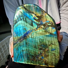 9.7LB Natural Labrador moonstone quartz free form mineral specimen  4450g