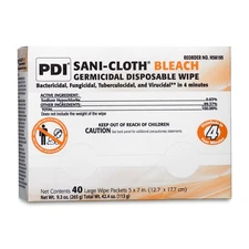 Sani-Cloth Bleach Germicidal Surface Disinfectant Wipes 1 Pack - 40 Wipes per Pk