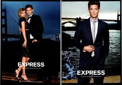 2014   Express Clothing Store 2 Page Print Ad   2000's Fashion FA.21