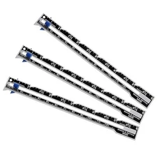 3Pcs Sliding Gauge Sewing Ruler, Metal Sewing Measuring Tool for Quilting Knitti