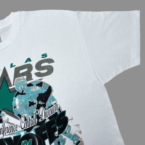 Vintage 1994 NHL Dallas Stars Western Conference Playoffs T-Shirt - Picture 8 of 14