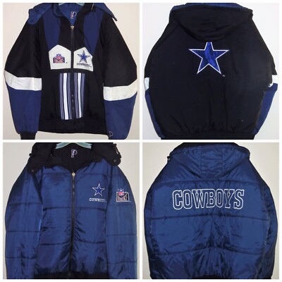 VINTAGE 90's DALLAS COWBOYS NFL PRO/PLAYER REVERSIBLE INSULATED