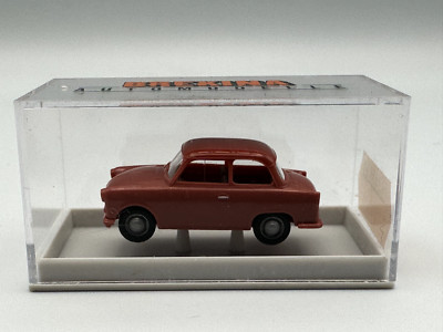 BREKINA TRABANT P50 COUPE, RED, 1:87 HO SCALE, NIB, LOT B
