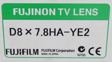 FUJINON TV LENS D8x7.8HA-YE2 Motorzoom-Objektiv | 1/2" | 7,8-63 mm | f 1,2