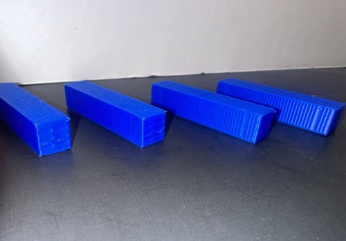 Z Scale Shipping Container (4 - Pack) Blue 40ft Unpainted 1:220 Cargo Box Crate - Picture 8 of 9