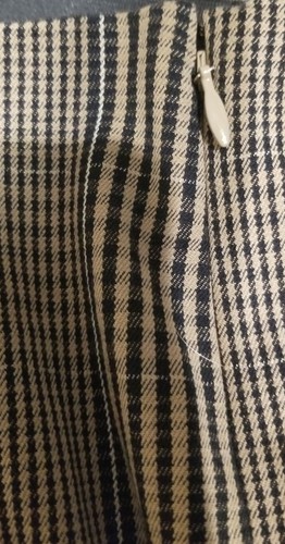 A New Day - Women's High-Rise Plaid Pants. Cotton/Spandex. Tan/Black. Size 4. - Picture 8 of 9