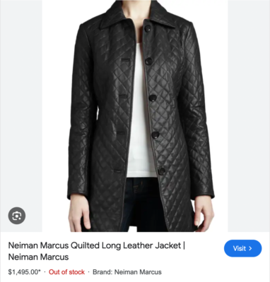 【nmtc+】　line leather jacket ブラック Neiman Marcus Exclusive Black 100% Lamb Leather Lined Quilted
