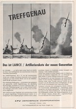 LANCE Artillerie Rakete 1966 Werbeanzeige US-Army Waffensystem Advert Vintage