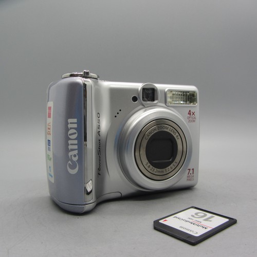 Canon Digital Camera PowerShot A550 7.1MP Silver Tested
