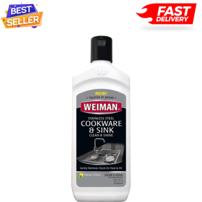 #ad Weiman Stainless Steel Sink and Pots amp; Pans Cleaner and Polish $14.85