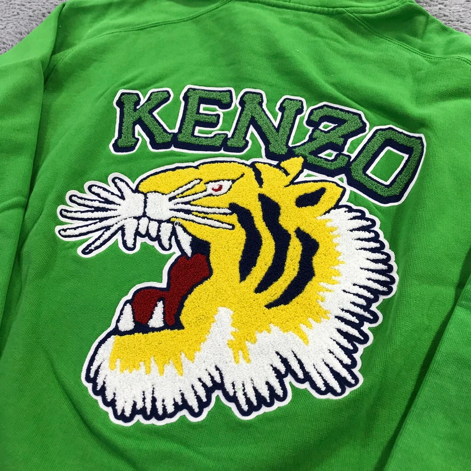 KENZO Suéter Para Hombres Mediano Bordado Tiger University 1970 Sudadera con Capucha Sudadera A3 Foto 3 de 4