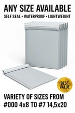 Poly Bubble Mailers ANY SIZE Shipping Padded Envelopes | Self Seal Mailing Bags