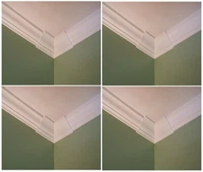 4 Crown Molding Corners Low Profile fits 3 5/8" crown