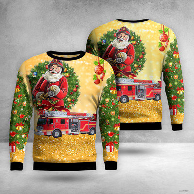 Britannia Beach Volunteer Fire Department Christmas AOP Sweater