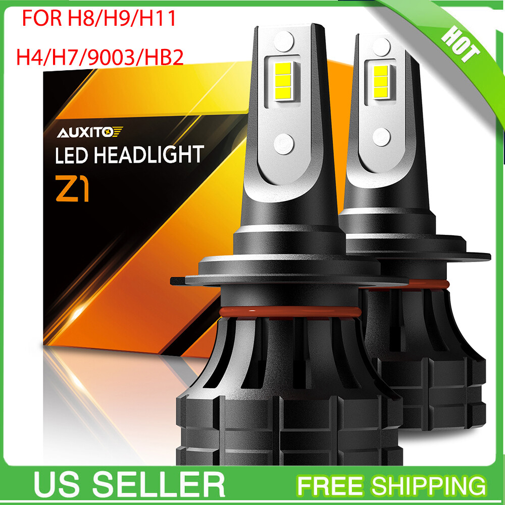 AUXITO H7 H8 H9 H11 H13 H4 LED 9003 Headlight High Low Beam Bulbs Durable 6000K