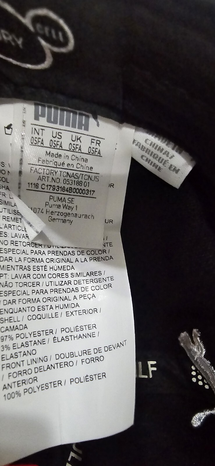 Puma Golf Hat Cap Black with White Mercedes Logo Adjustable OSFA thumbnail 8