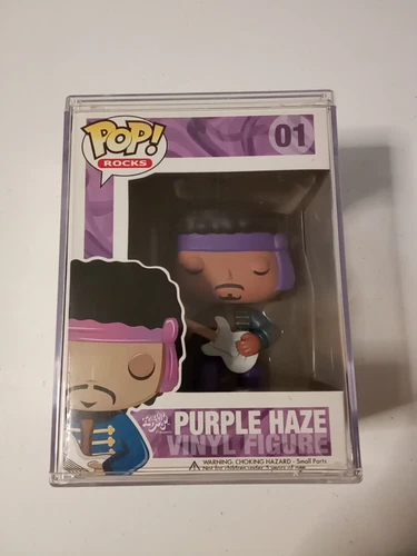 RARE FUNKO POP! Rock PURPLE HAZE JIMI HENDRIX #01 VAULTED Rare OG W/ Stacks Case