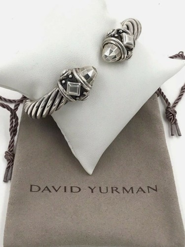 David Yurman Sterling Silver 10mm Renaissance Cable Cuff Hinged Bracelet 6.5” - Picture 8 of 10