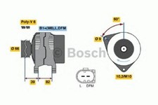 ENGINE ALTERNATOR GENERATOR OE QUALITY REPLACEMENT BOSCH 0986044330